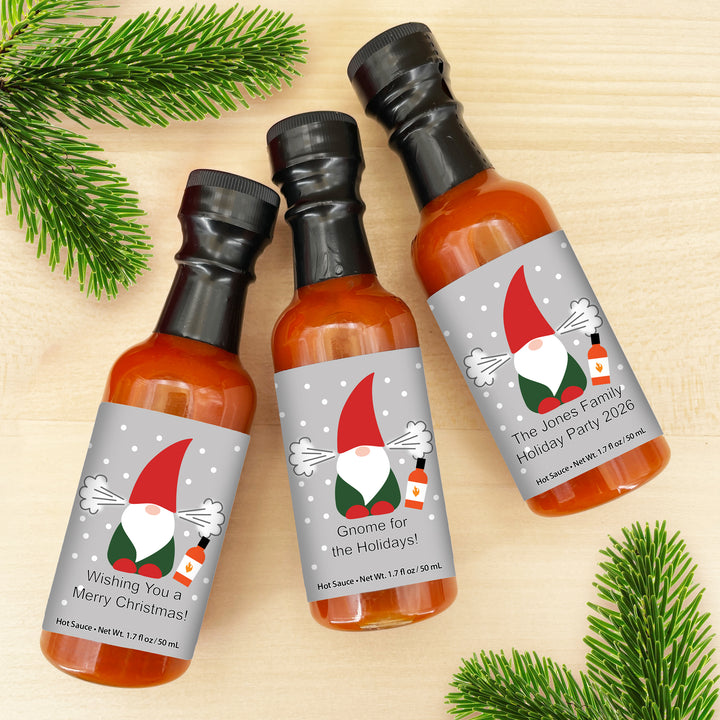 Mini Gnome Hot Sauce Favor or Gift, Stocking Stuffers, 1.7 oz