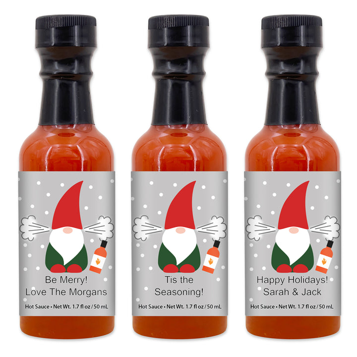Mini Gnome Hot Sauce Favor or Gift, Stocking Stuffers, 1.7 oz