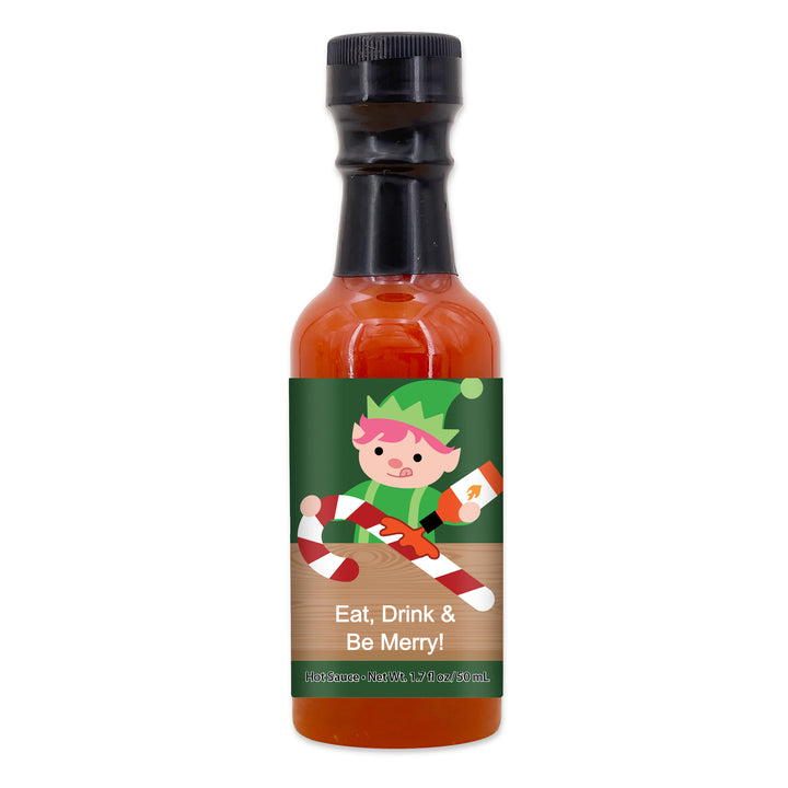 Elf Size Hot Sauce, Mini Hot Sauce Christmas Favors, 1.7 oz