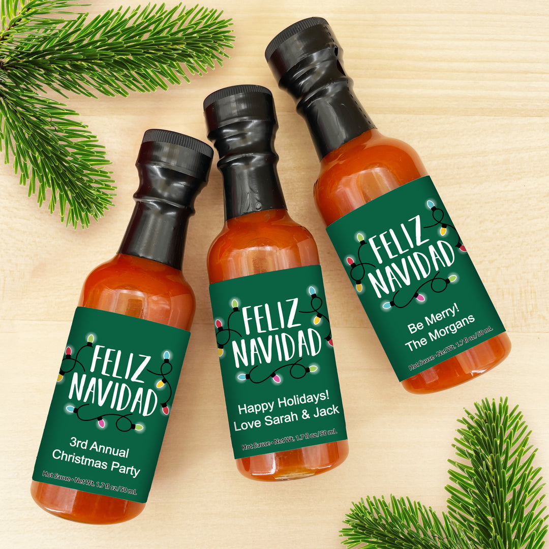 Feliz Navidad Hot Sauce Christmas Favors, 1.7 oz