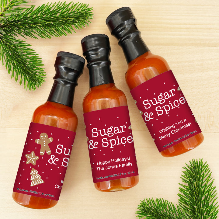 Sugar and Spice Hot Sauce Christmas Favors, 1.7 oz