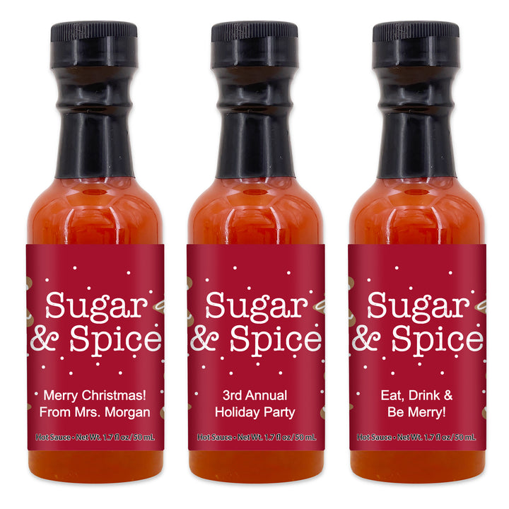 Sugar and Spice Hot Sauce Christmas Favors, 1.7 oz