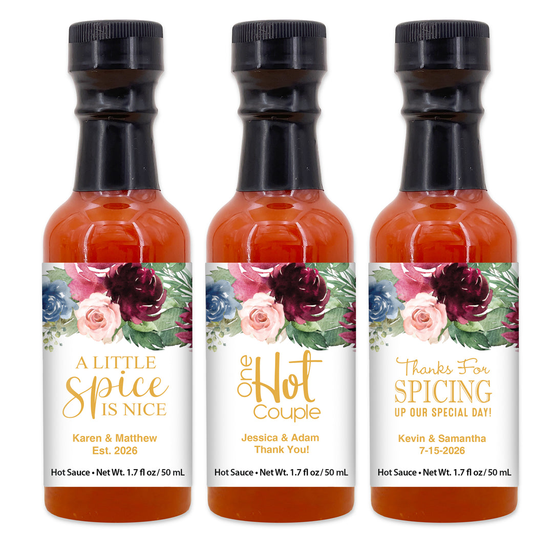 Hot Sauce Wedding Favors, Mini Hot Sauce, Custom Hot Sauce, 1.7 oz