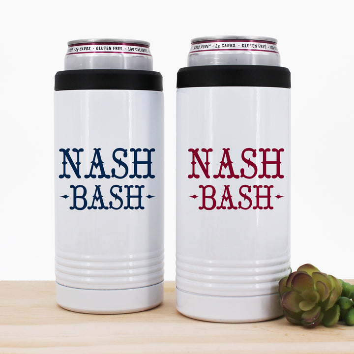 Nash Bash Slim Can Cooler, Personalized Bride Gift, Bridesmaid Gift