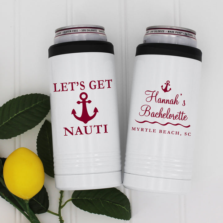 Nauti Bride Slim Can Cooler, Personalized Bride Gift, Bridesmaid Gift