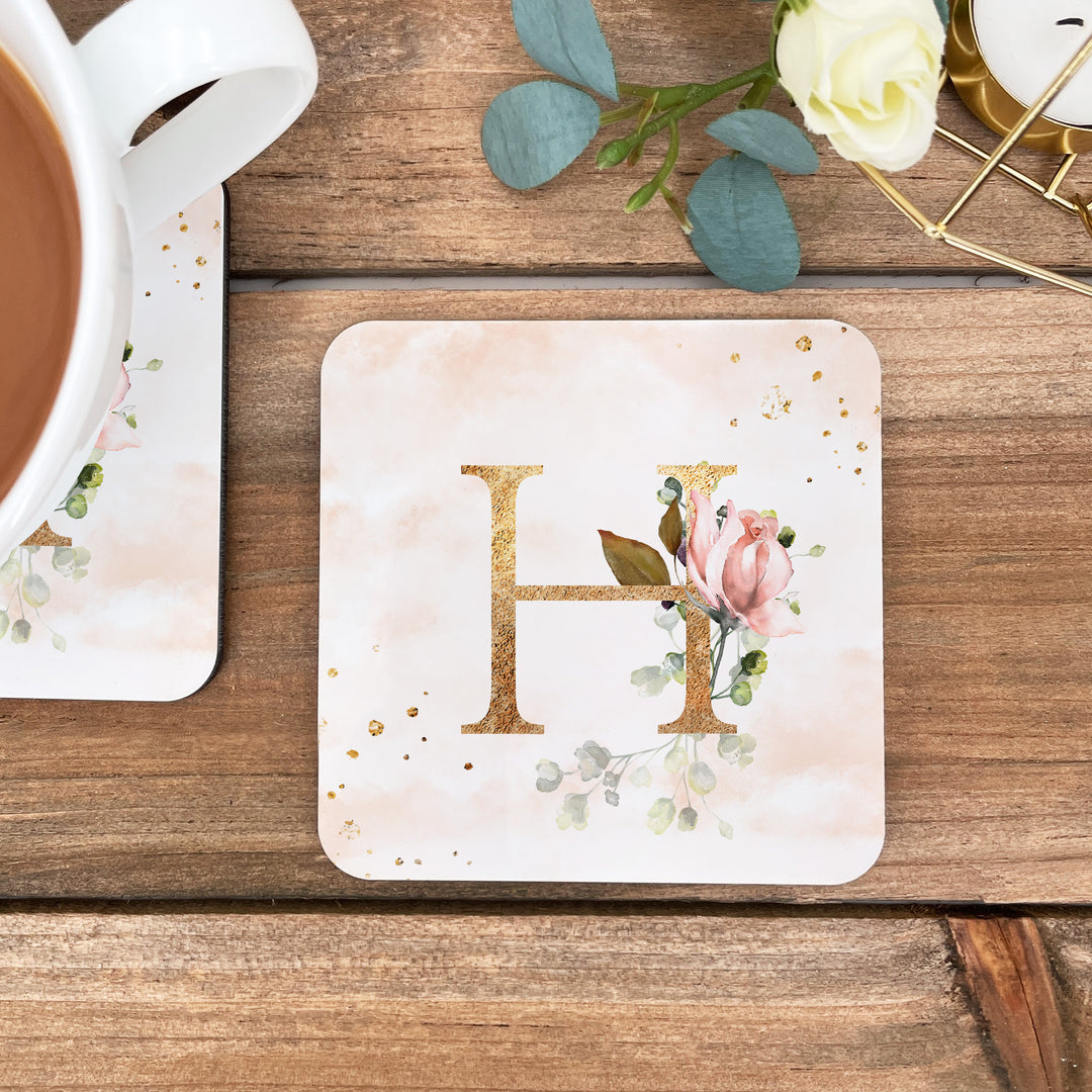 Monogram Coasters, Personalized Initial Coasters