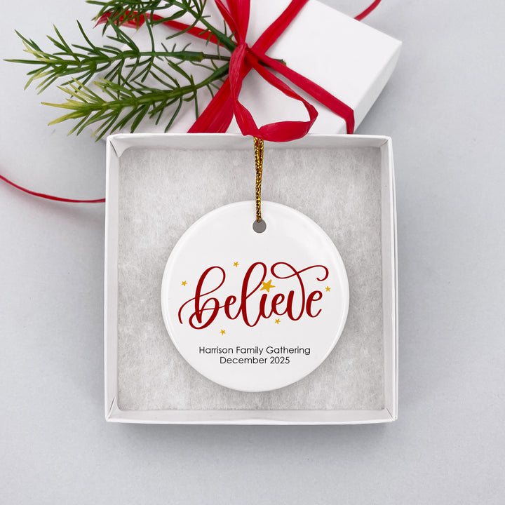 Personalized Christmas Tree Ornament - Believe