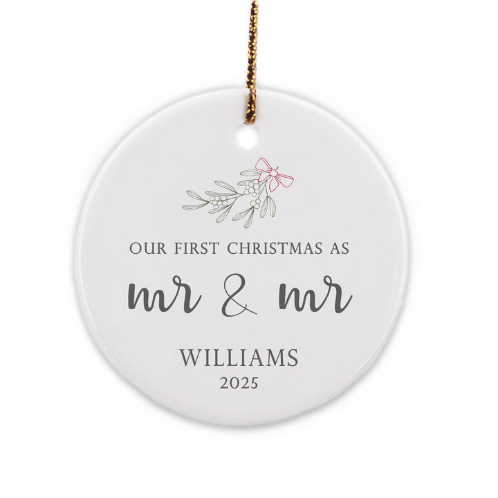 First Married Christmas Ornament, Mr. & Mrs, Mr. & Mr., Mrs. & Mrs.