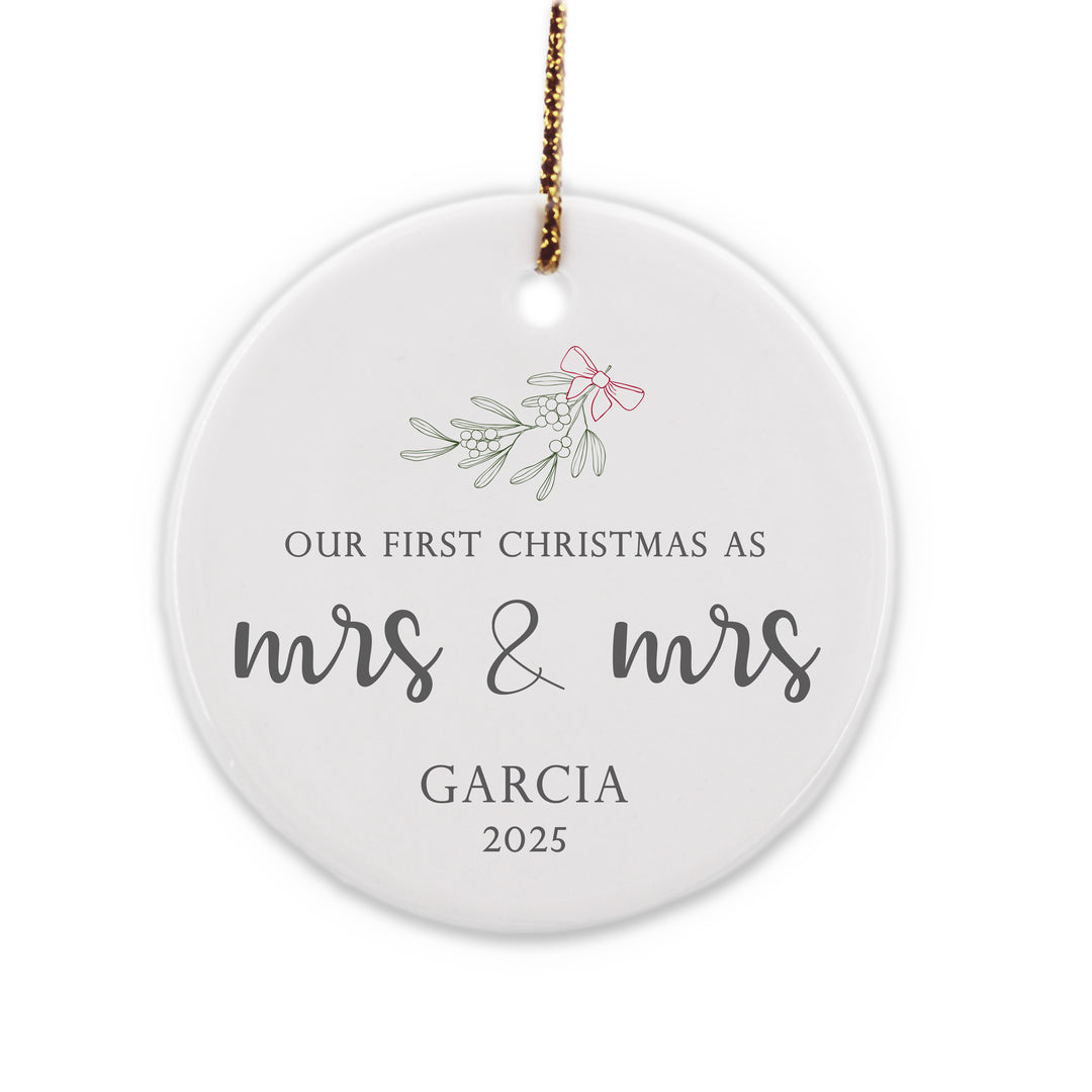 First Married Christmas Ornament, Mr. & Mrs, Mr. & Mr., Mrs. & Mrs.