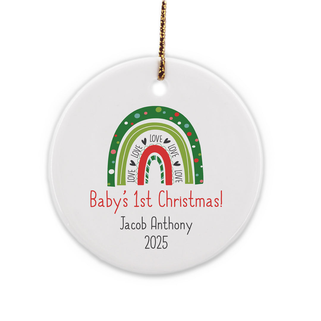 Baby's First Christmas Ornament, Christmas Rainbow