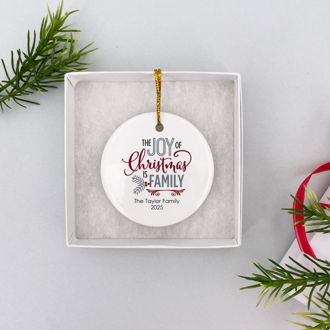 Personalized Christmas Tree Ornament, Merry Christmas, Joy to the World