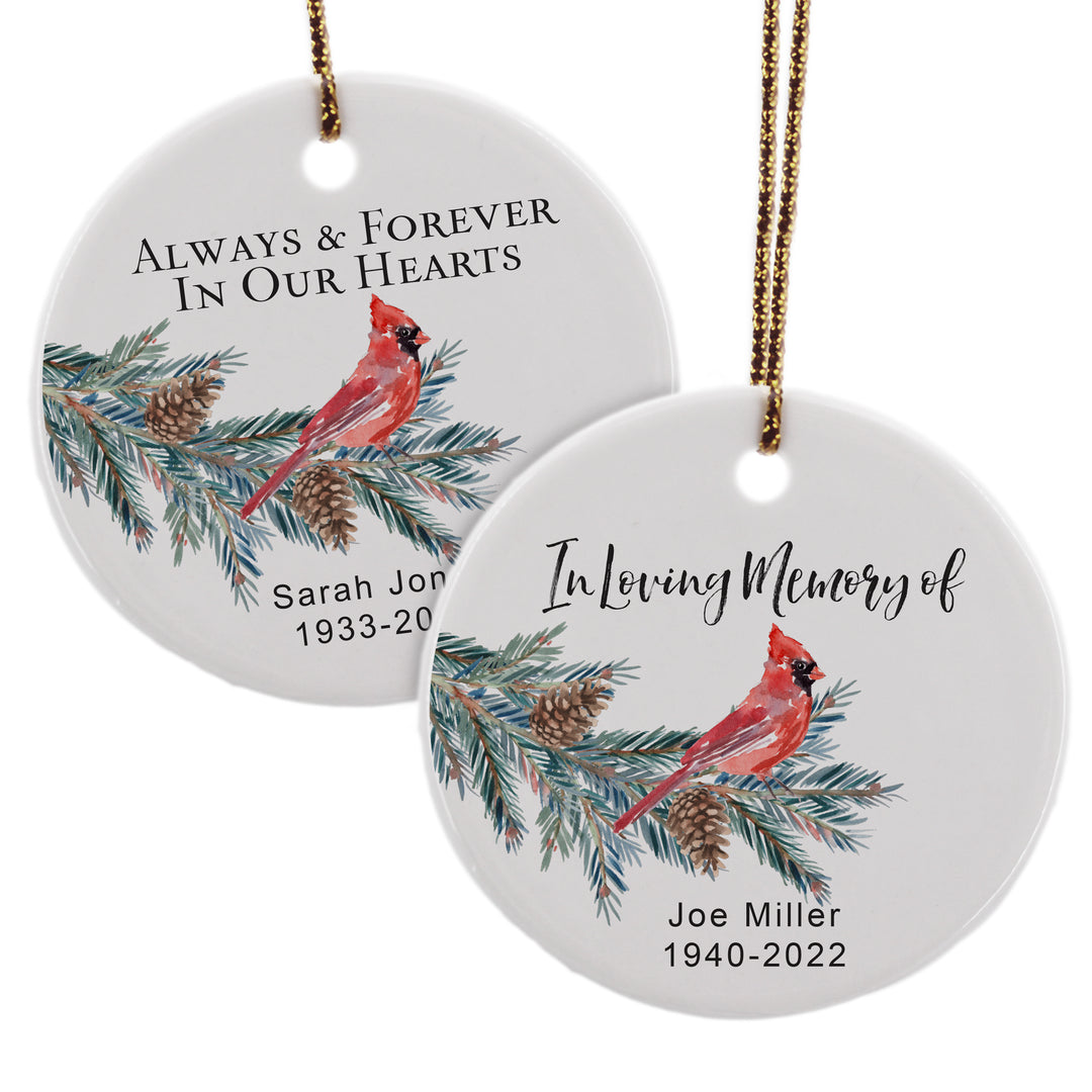 Personalized In Memory Of Ornament, Always and Forever In Our Hearts