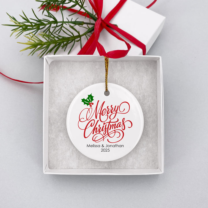 Personalized Merry Christmas Ornament