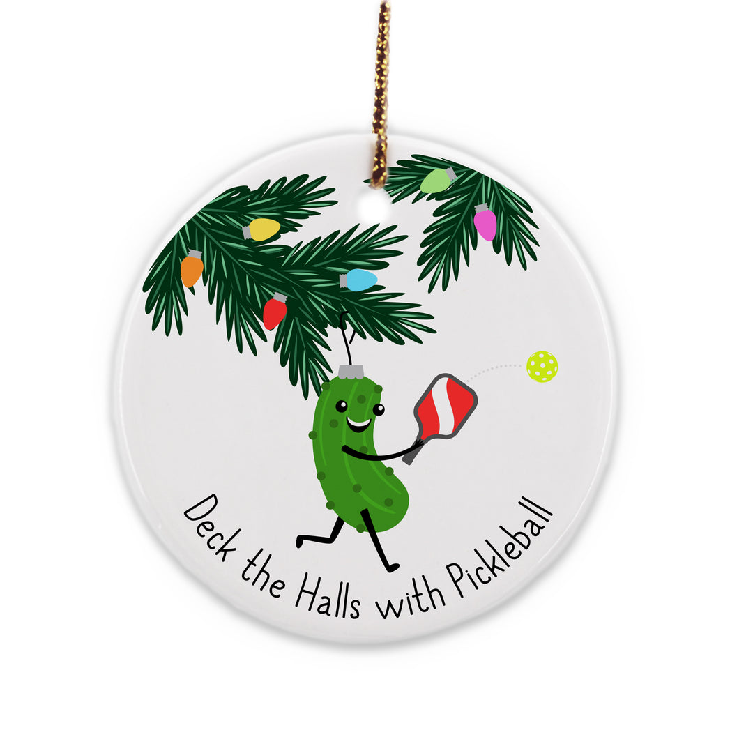 Pickleball Christmas Ornament, Personalized Pickleball Ornament