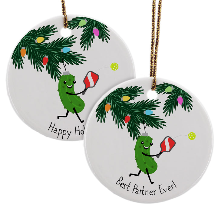 Pickleball Christmas Ornament, Personalized Pickleball Ornament