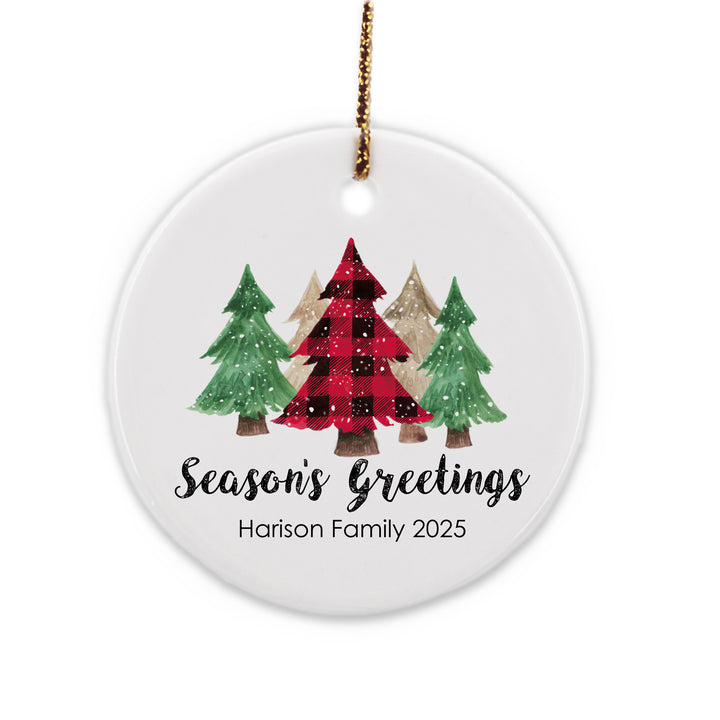 Personalized Buffalo Christmas Tree Ornament