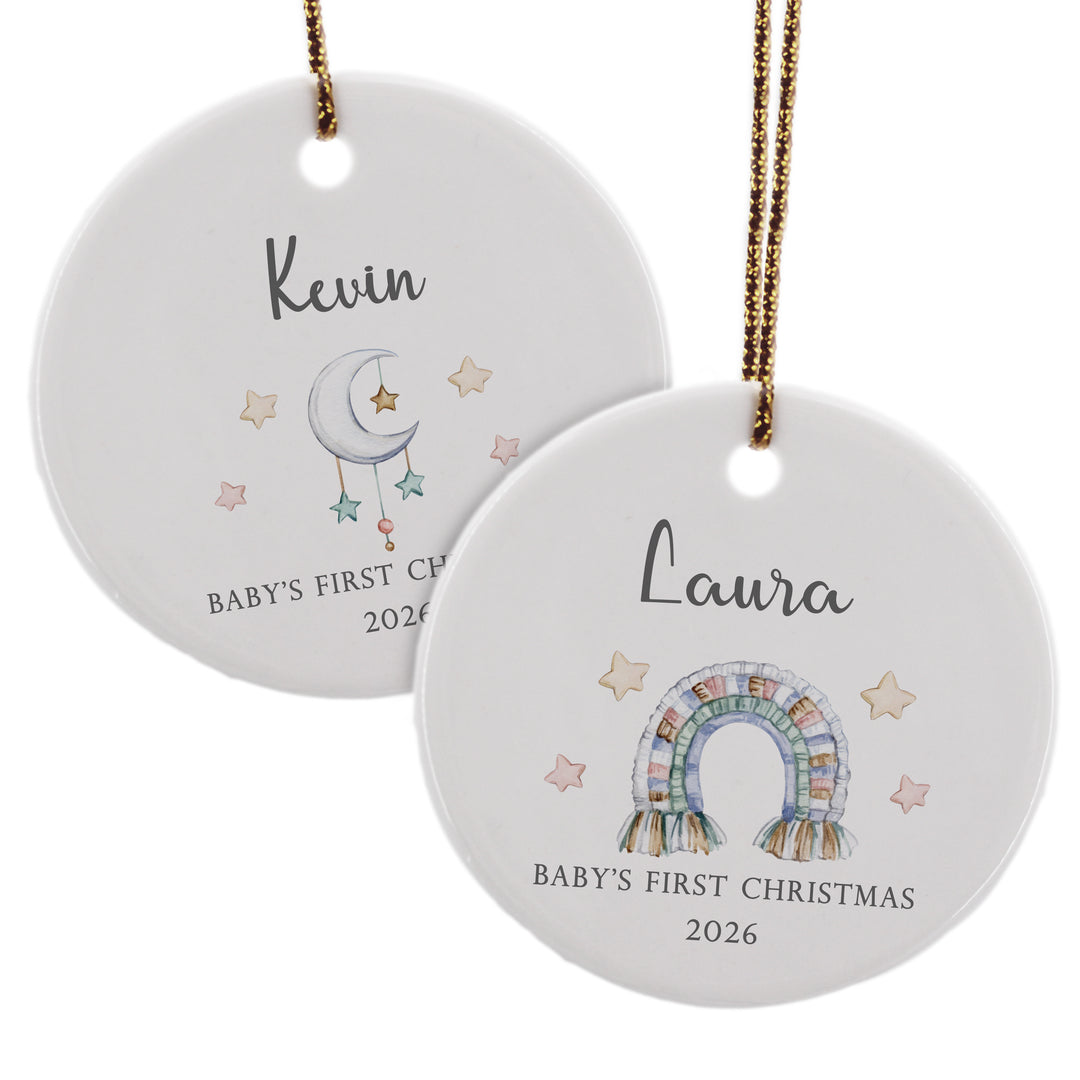 Baby's First Christmas Ornament, Personalized Keepsake Ornament