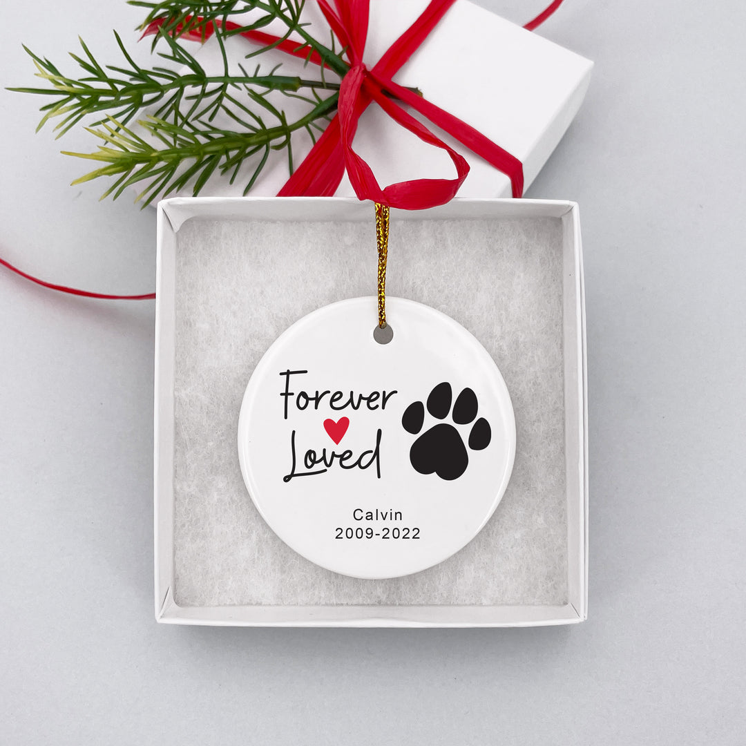 Forever Loved Dog Ornament, Dog Memorial Christmas Ornament – Best