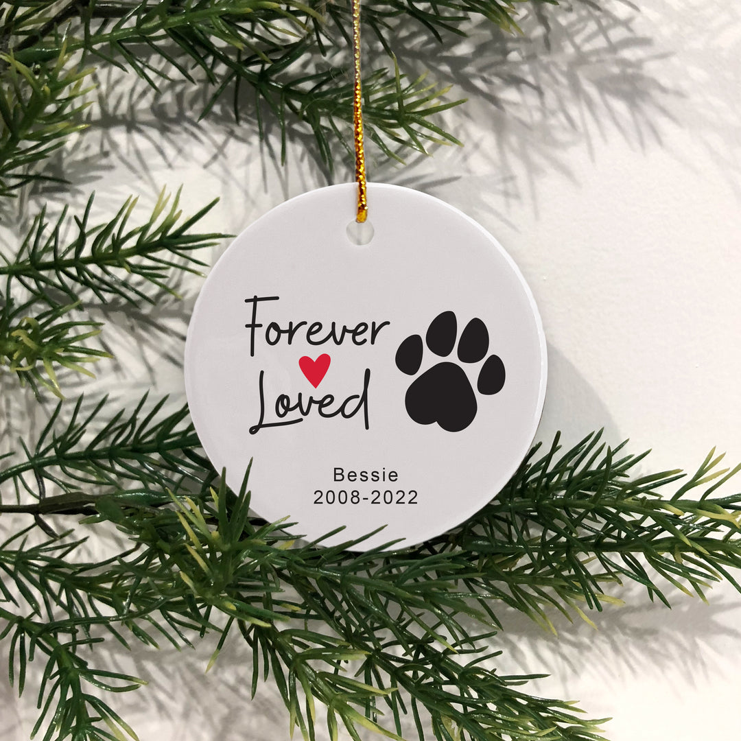 Forever Loved Dog Ornament, Dog Memorial Christmas Ornament – Best Day Ever  Spot