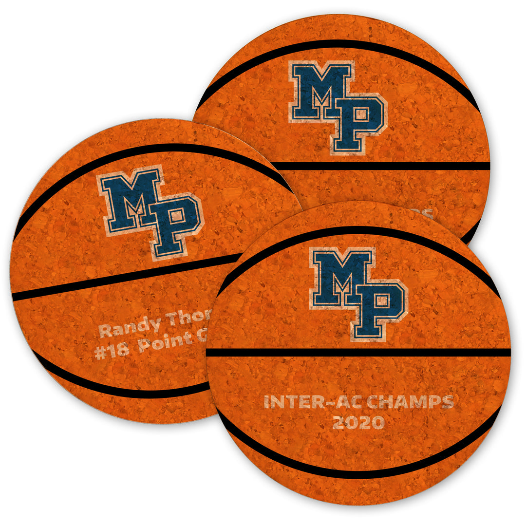 MP Basketball Cork Coasters (Set of 6)