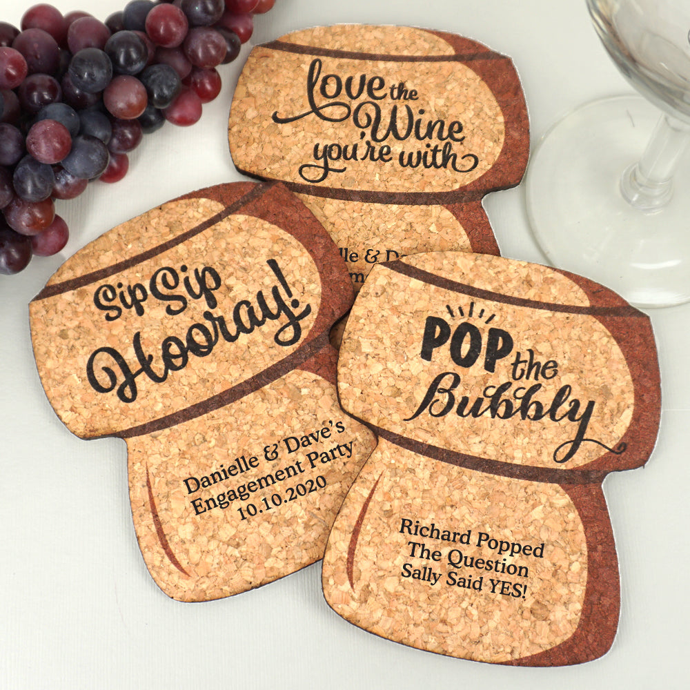 Personalized Cork Stopper Cork Coaster