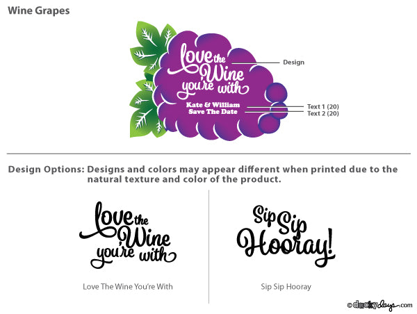 Personalized Wine Grapes Cork Coaster