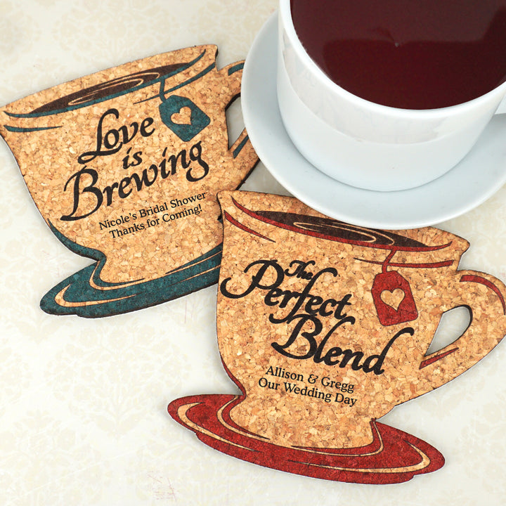 Personalized Tea Cup Cork Coaster