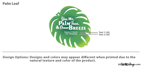 Personalized Palm Leaf Cork Coaster