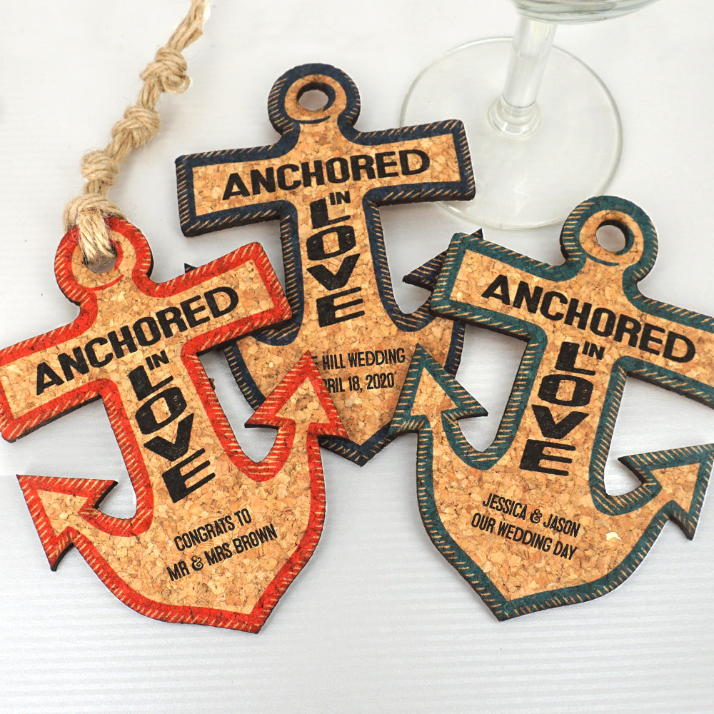 Personalized Anchor Cork Coaster