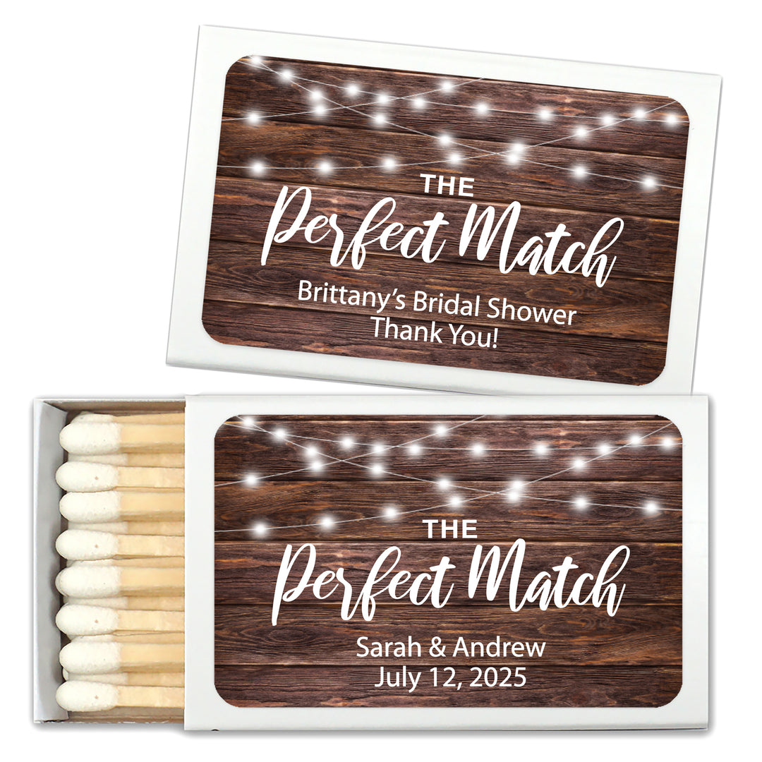 Firefly Wedding Favor Matches (Set of 50)