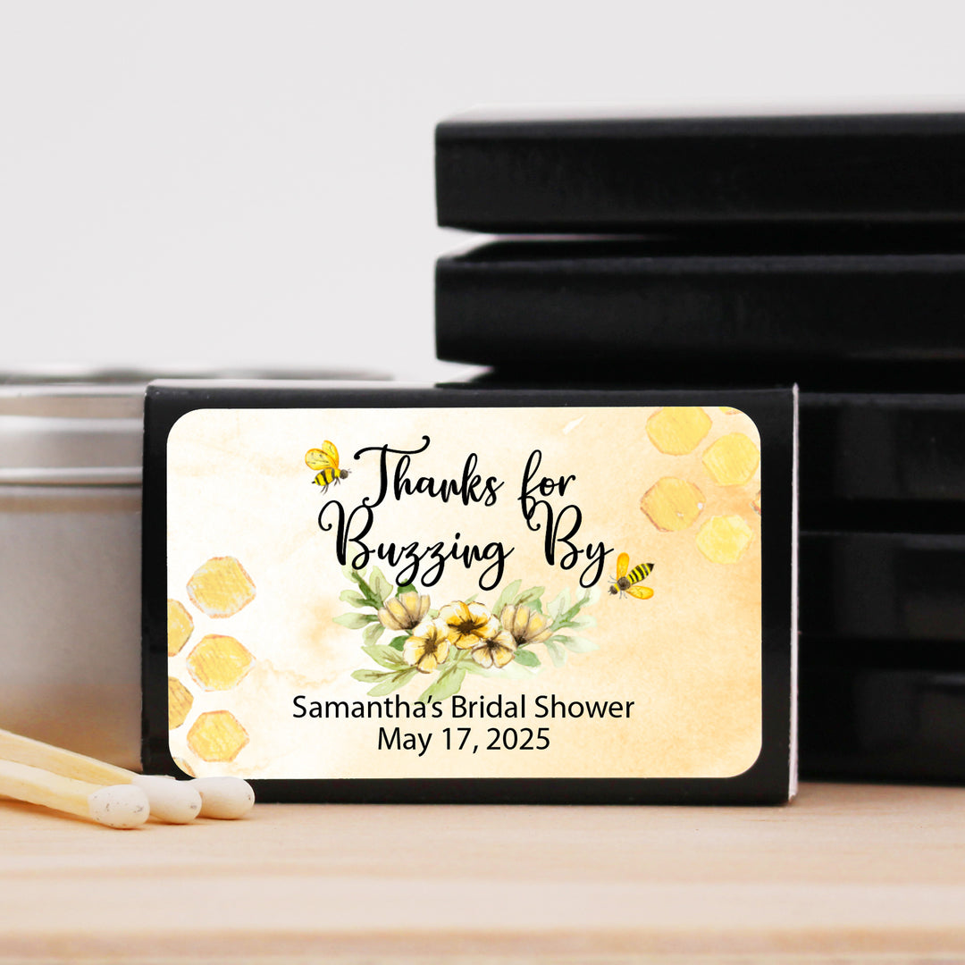 Wedding Shower Favor Matches, Bride to BEE (Set of 50)