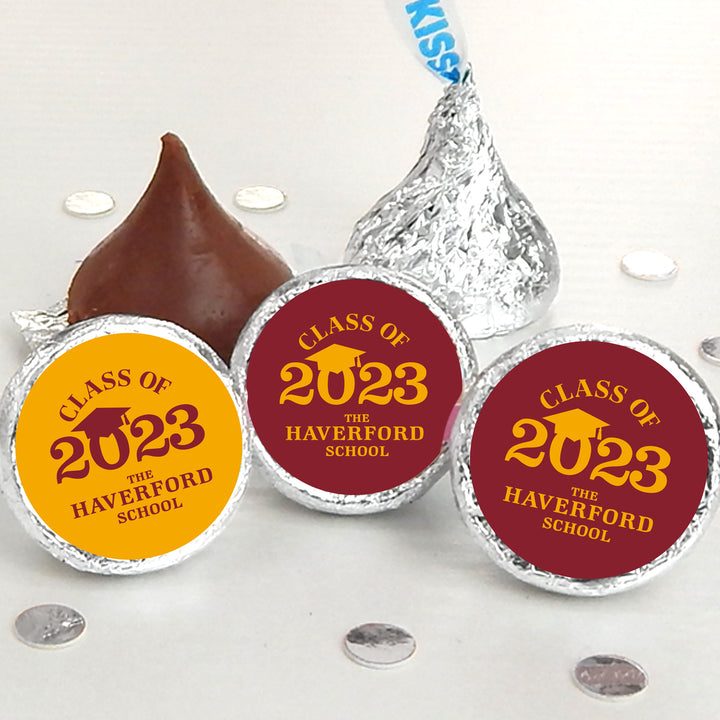 The Haverford School Graduation Hershey Kisses (2 Colors Available)