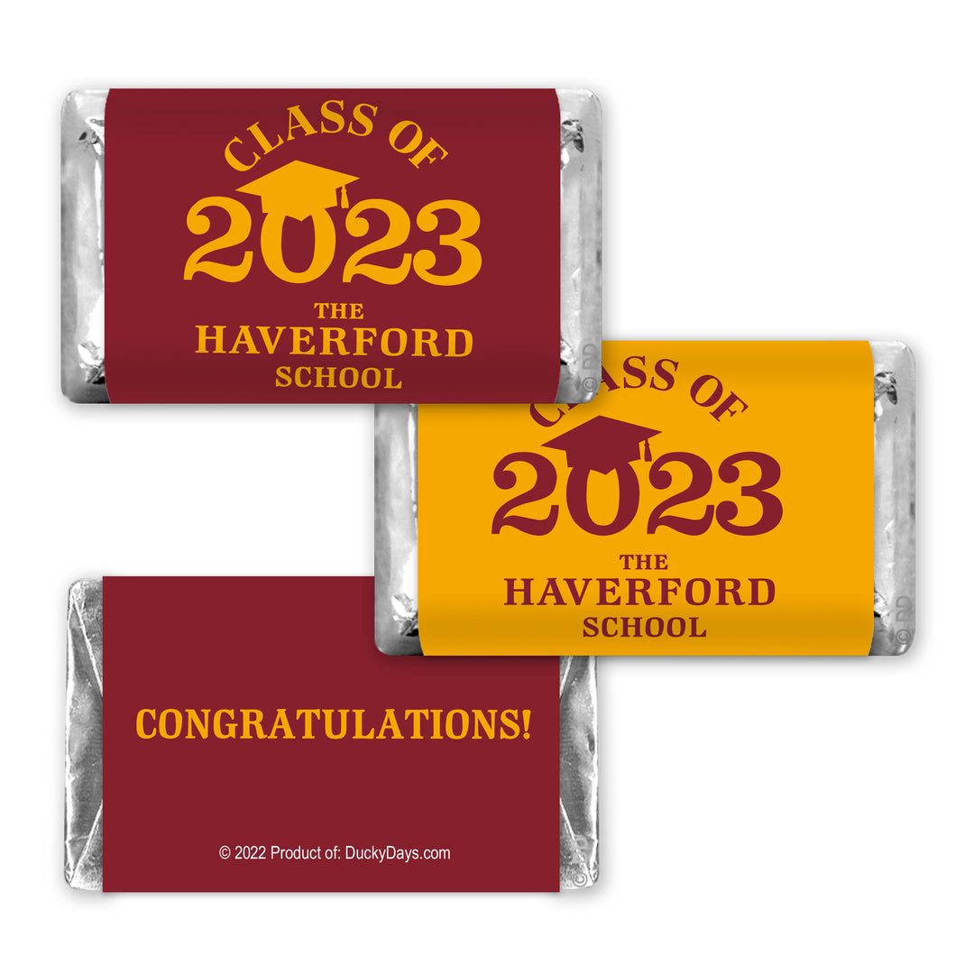 The Haverford School Graduation Hershey's Miniatures (2 Colors Available)