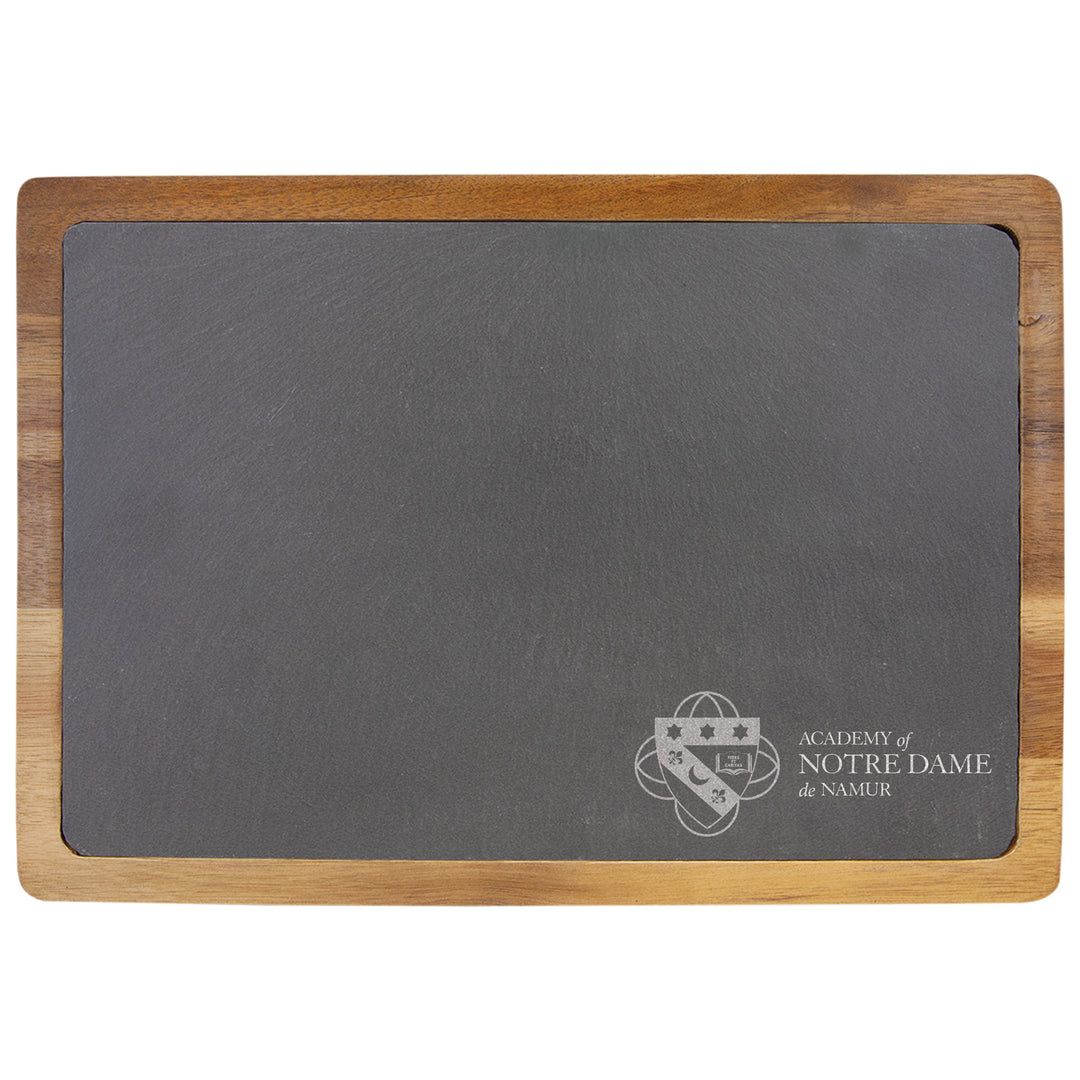 Notre Dame Acacia Wood and Slate Cutting Board