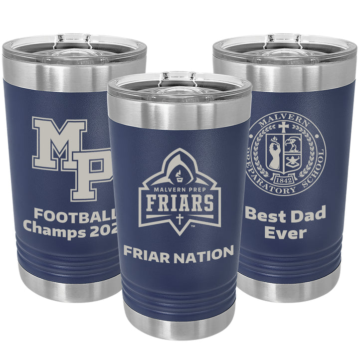 MP Custom 16 oz. Navy Blue Insulated Tumbler with Slider Lid