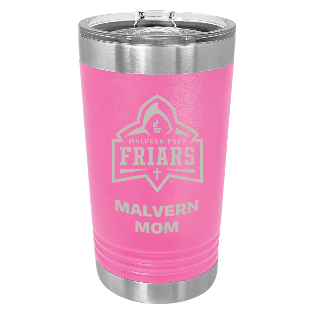 MP Custom 16 oz. Pink Insulated Tumbler with Slider Lid