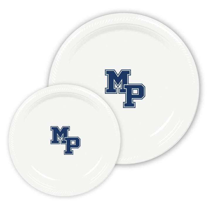Malvern Prep Logo Plastic Plates (2 Sizes Available) (Set of 25)
