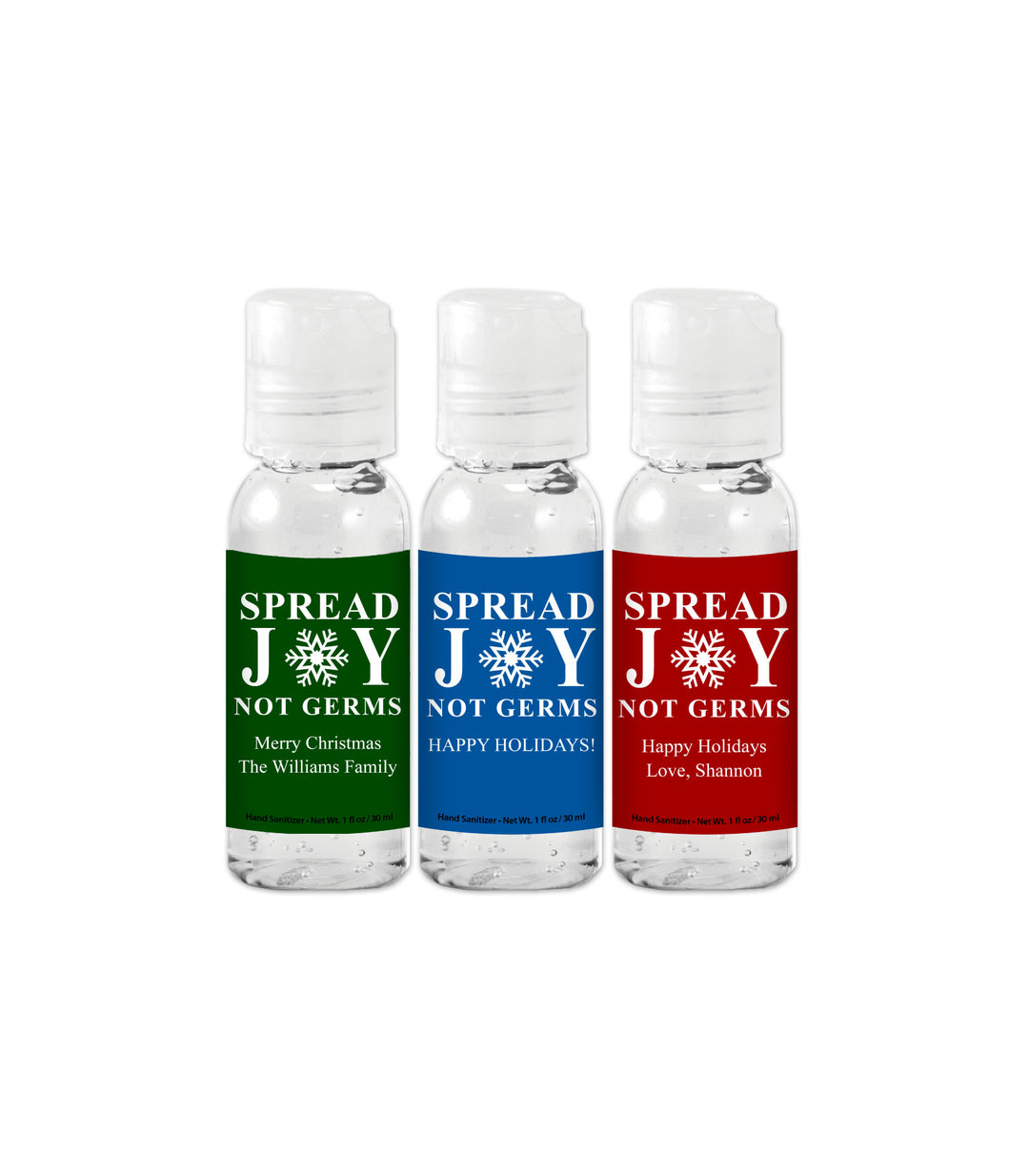 Spread Joy Hand Sanitizers, Christmas Hand Sanitizer