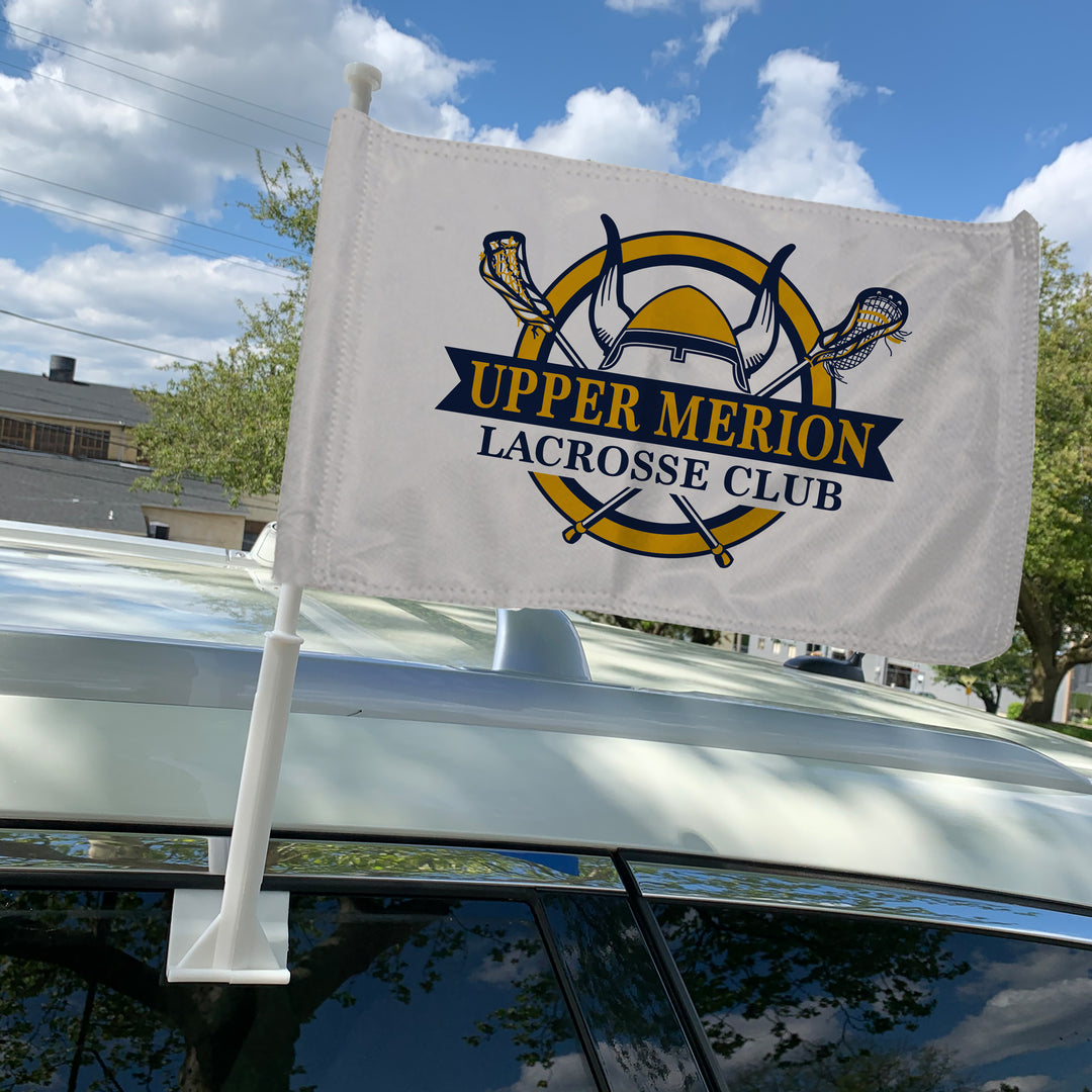 UM Lacrosse Car Flag