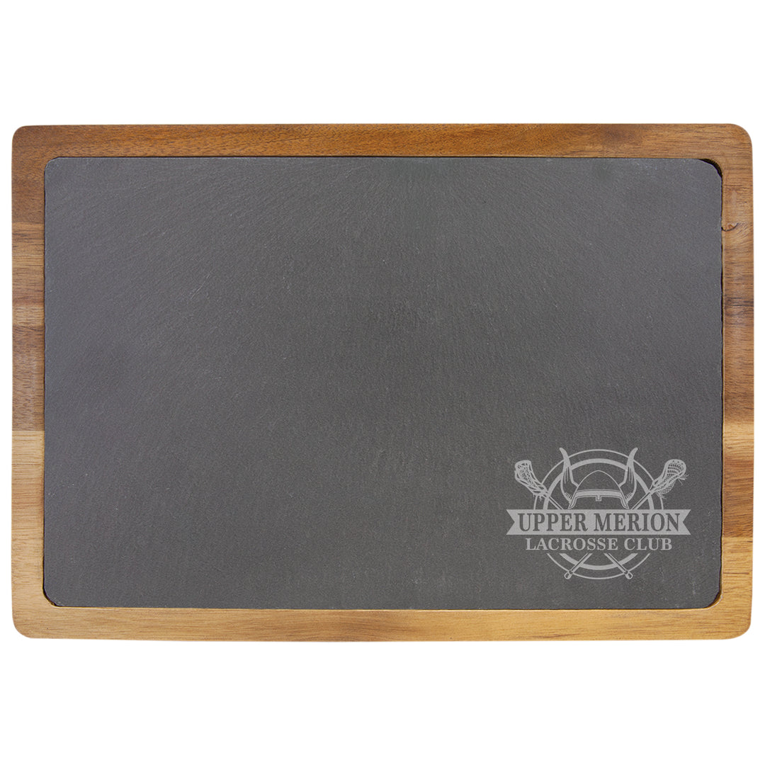 UM Lacrosse Acacia Wood and Slate Cutting Board