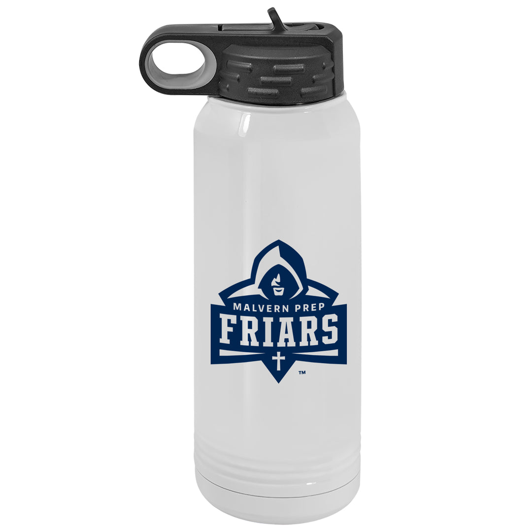 MP Personalized White Water Bottle - 30 oz. Wide Mouth with Straw Lid
