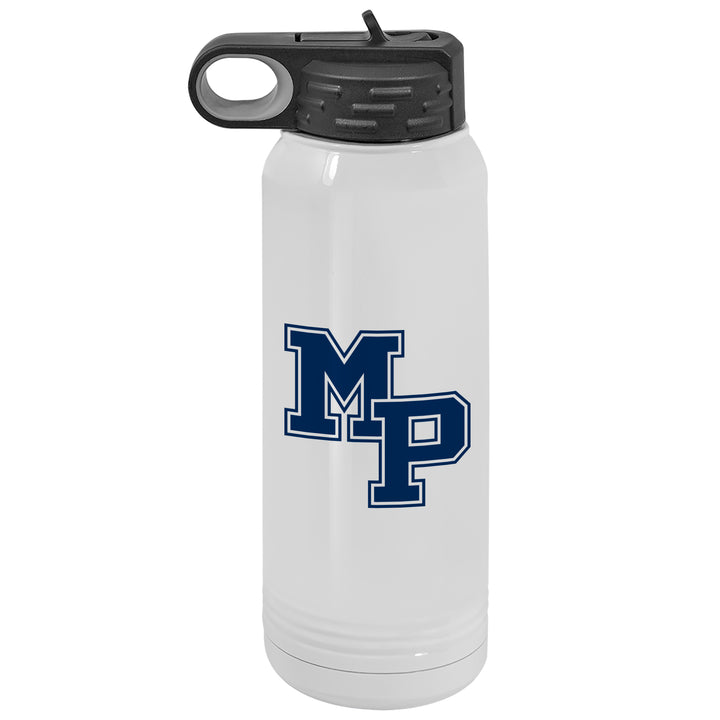 MP Personalized White Water Bottle - 30 oz. Wide Mouth with Straw Lid