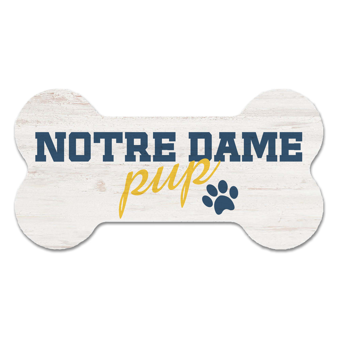 ND Dog Bone Shaped Wood Sign